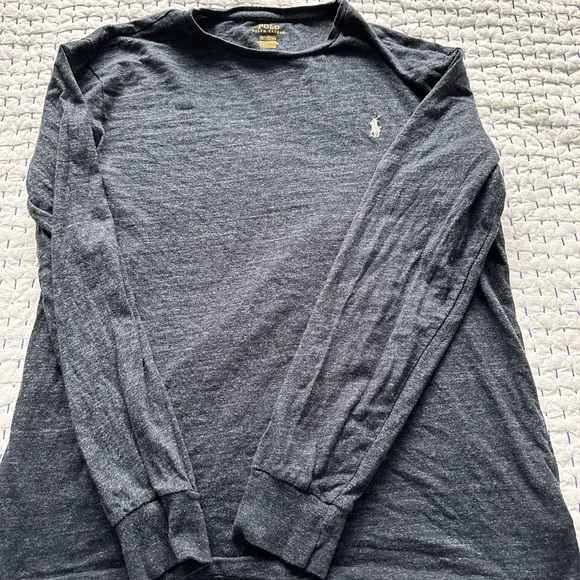 Men’s Grey Ralph Lauren Polo Long Sleeve Tee-Shirt size Medium - Picture 2 of 5